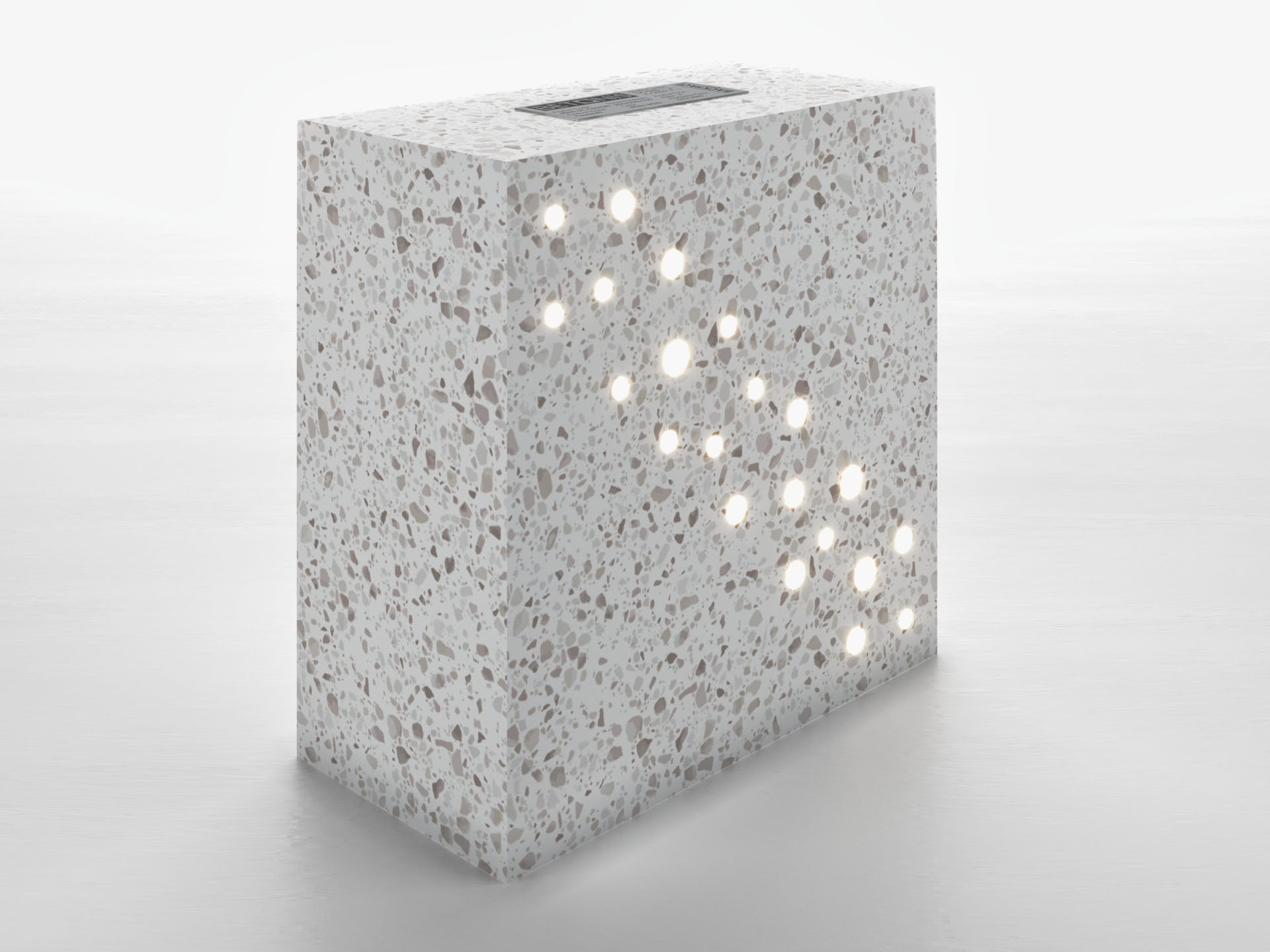 Cassini 45 Tuğla - 200x200x100mm Arka Perspektif Görünüş